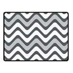 Shades Of Grey And White Wavy Lines Background Wallpaper Fleece Blanket (Small) 50 x40  Blanket Front