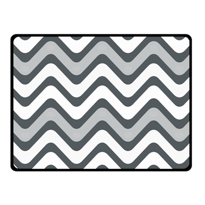 Shades Of Grey And White Wavy Lines Background Wallpaper Fleece Blanket (Small)