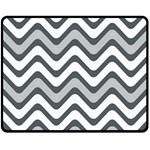 Shades Of Grey And White Wavy Lines Background Wallpaper Double Sided Fleece Blanket (Medium)  58.8 x47.4  Blanket Front