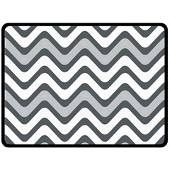 Shades Of Grey And White Wavy Lines Background Wallpaper Double Sided Fleece Blanket (large)  by Simbadda