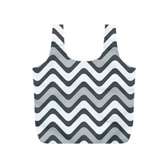 Shades Of Grey And White Wavy Lines Background Wallpaper Full Print Recycle Bags (s)  by Simbadda