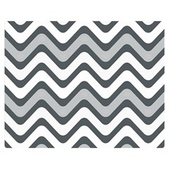 Shades Of Grey And White Wavy Lines Background Wallpaper Double Sided Flano Blanket (medium)  by Simbadda