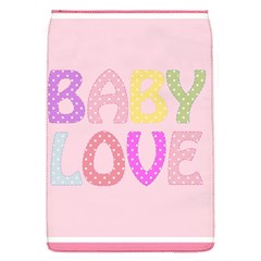 Pink Baby Love Text In Colorful Polka Dots Flap Covers (s)  by Simbadda