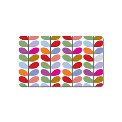 Colorful Bright Leaf Pattern Background Magnet (name Card) by Simbadda