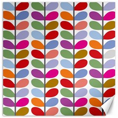 Colorful Bright Leaf Pattern Background Canvas 12  X 12   by Simbadda