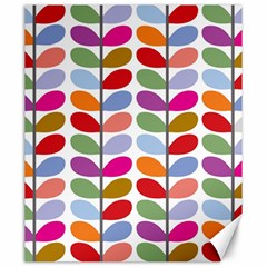 Colorful Bright Leaf Pattern Background Canvas 20  X 24   by Simbadda