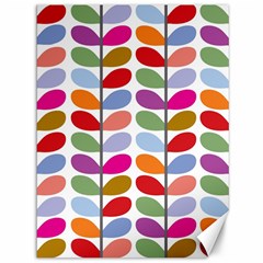 Colorful Bright Leaf Pattern Background Canvas 36  X 48   by Simbadda