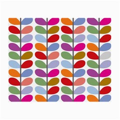 Colorful Bright Leaf Pattern Background Small Glasses Cloth (2-side) by Simbadda