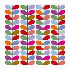 Colorful Bright Leaf Pattern Background Medium Glasses Cloth by Simbadda