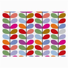 Colorful Bright Leaf Pattern Background Large Glasses Cloth by Simbadda