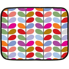 Colorful Bright Leaf Pattern Background Fleece Blanket (mini) by Simbadda