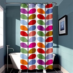 Colorful Bright Leaf Pattern Background Shower Curtain 36  X 72  (stall)  by Simbadda