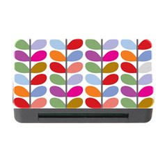 Colorful Bright Leaf Pattern Background Memory Card Reader With Cf by Simbadda