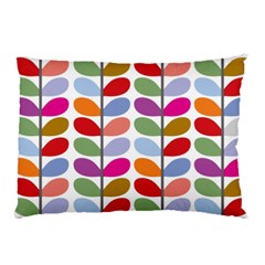 Colorful Bright Leaf Pattern Background Pillow Case (two Sides) by Simbadda