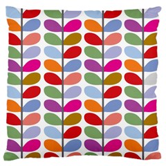 Colorful Bright Leaf Pattern Background Large Flano Cushion Case (one Side) by Simbadda