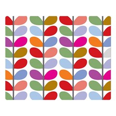 Colorful Bright Leaf Pattern Background Double Sided Flano Blanket (large)  by Simbadda