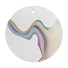 Abstract Ribbon Background Round Ornament (two Sides) by Simbadda