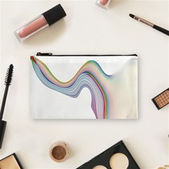 Abstract Ribbon Background Cosmetic Bag (small)  by Simbadda