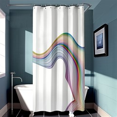 Abstract Ribbon Background Shower Curtain 36  X 72  (stall)  by Simbadda