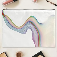 Abstract Ribbon Background Cosmetic Bag (xxxl)  by Simbadda