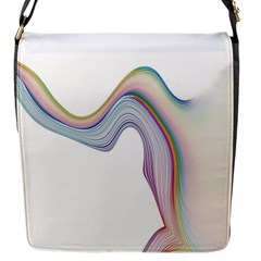 Abstract Ribbon Background Flap Messenger Bag (s) by Simbadda