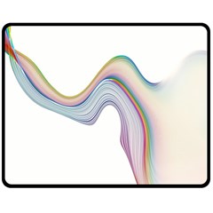 Abstract Ribbon Background Double Sided Fleece Blanket (medium)  by Simbadda