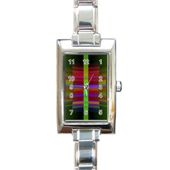 Galileo Galilei Reincarnation Abstract Character Rectangle Italian Charm Watch by Simbadda