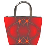 Impressive Red Fractal Bucket Bags Front