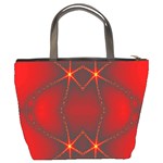 Impressive Red Fractal Bucket Bags Back