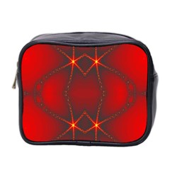 Impressive Red Fractal Mini Toiletries Bag 2-side by Simbadda