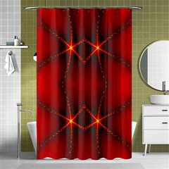 Impressive Red Fractal Shower Curtain 48  X 72  (small)  by Simbadda