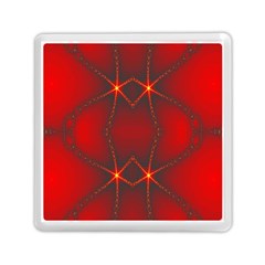 Impressive Red Fractal Memory Card Reader (square)  by Simbadda