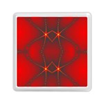 Impressive Red Fractal Memory Card Reader (Square)  Front