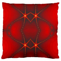 Impressive Red Fractal Large Cushion Case (two Sides) by Simbadda