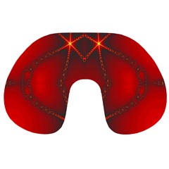 Impressive Red Fractal Travel Neck Pillows by Simbadda