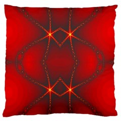 Impressive Red Fractal Large Flano Cushion Case (two Sides) by Simbadda