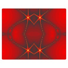 Impressive Red Fractal Double Sided Flano Blanket (medium)  by Simbadda