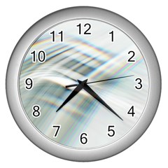 Business Background Abstract Wall Clocks (silver)  by Simbadda