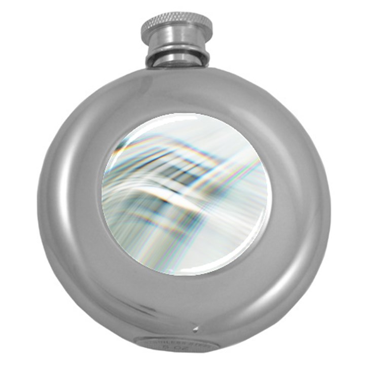 Business Background Abstract Round Hip Flask (5 oz)