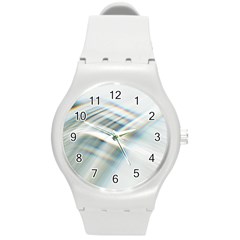 Business Background Abstract Round Plastic Sport Watch (m) by Simbadda