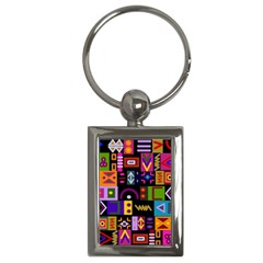 Abstract A Colorful Modern Illustration Key Chains (rectangle)  by Simbadda