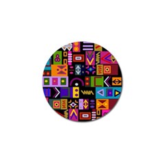 Abstract A Colorful Modern Illustration Golf Ball Marker by Simbadda