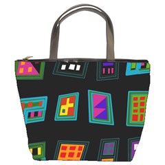 Abstract A Colorful Modern Illustration Bucket Bags by Simbadda