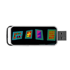 Abstract A Colorful Modern Illustration Portable Usb Flash (two Sides) by Simbadda