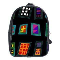 Abstract A Colorful Modern Illustration School Bags (xl)  by Simbadda