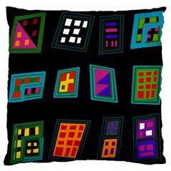 Abstract A Colorful Modern Illustration Large Flano Cushion Case (one Side) by Simbadda