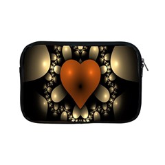 Fractal Of A Red Heart Surrounded By Beige Ball Apple Ipad Mini Zipper Cases by Simbadda