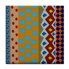 Abstract A Colorful Modern Illustration Tile Coasters by Simbadda