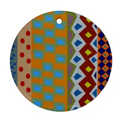 Abstract A Colorful Modern Illustration Ornament (round) by Simbadda