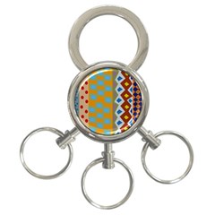 Abstract A Colorful Modern Illustration 3-ring Key Chains by Simbadda